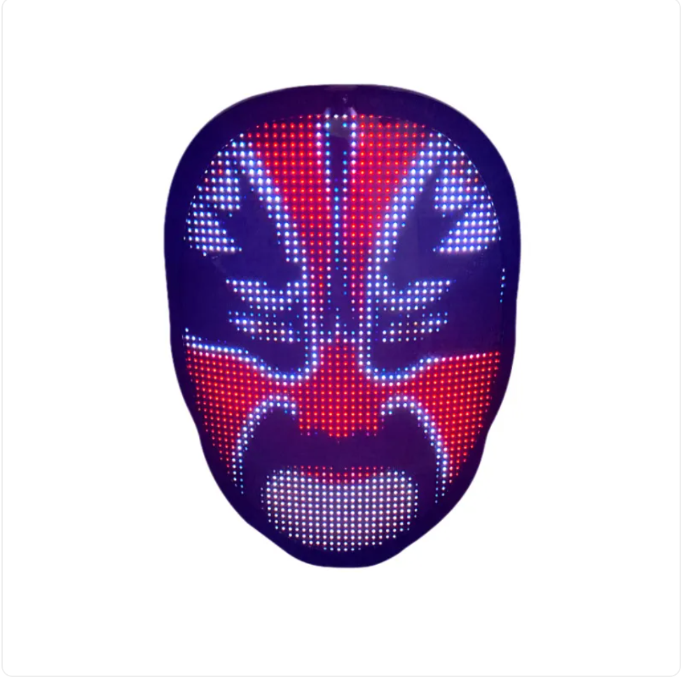 LED Face-Changing Halloween Mask – Full-Color Luminous Party Mask for Festivals & Events