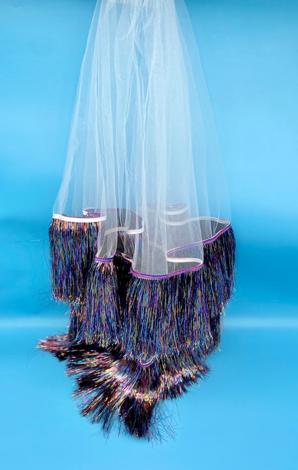 Metallic Twinkle Bachelorette Party Veil